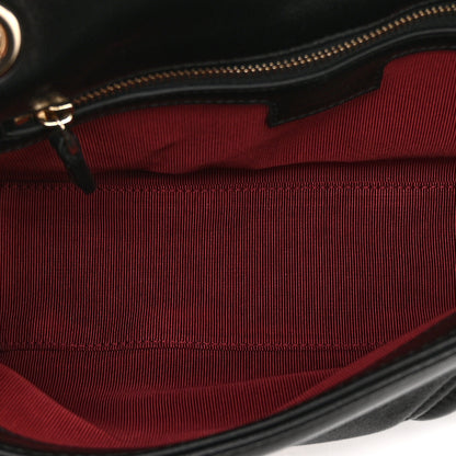 Gucci Lambskin Matelasse Medium GG Marmont Shoulder Bag Black 5 of 11