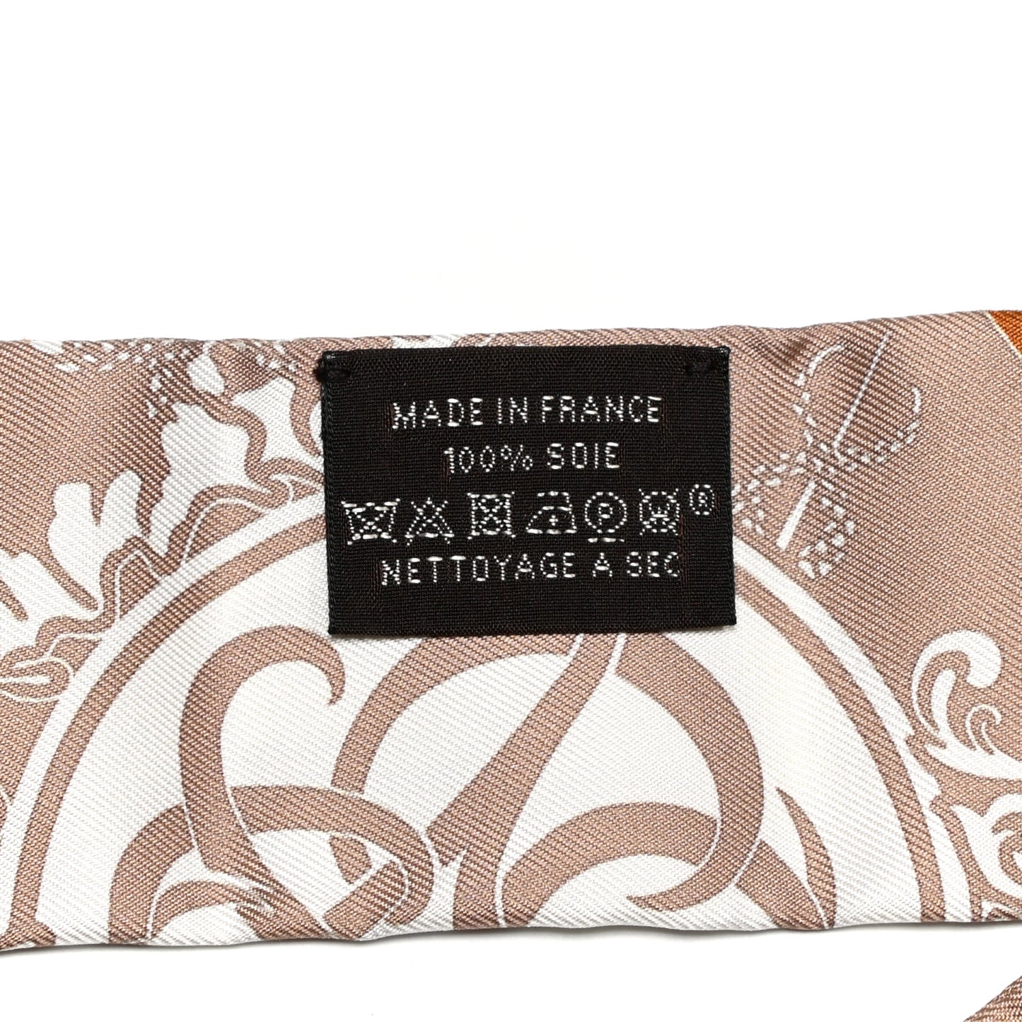Silk Ex-Libris Twilly Beige White Caramel