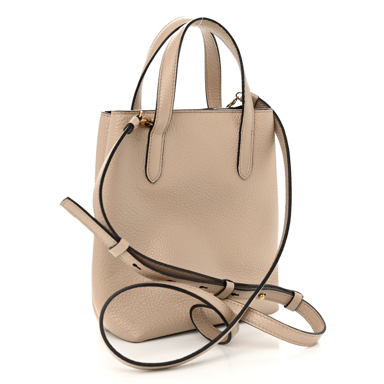 Salvatore Ferragamo Tumbled Calfskin Gancini Mini Bag Beige 3 of 9