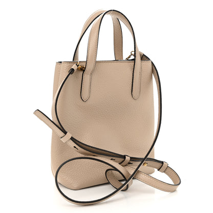Salvatore Ferragamo Tumbled Calfskin Gancini Mini Bag Beige 3 of 9