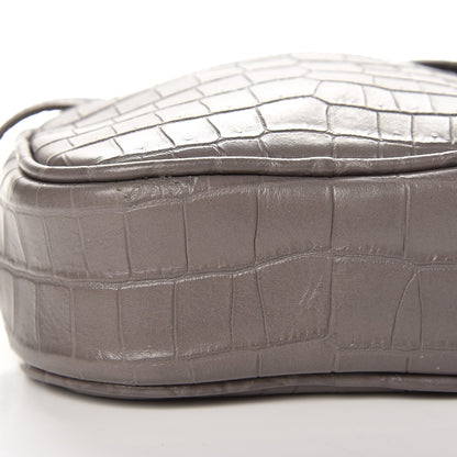 Saint Laurent Calfskin Crocodile Embossed Monogram Blogger Bag Fog 8 of 8