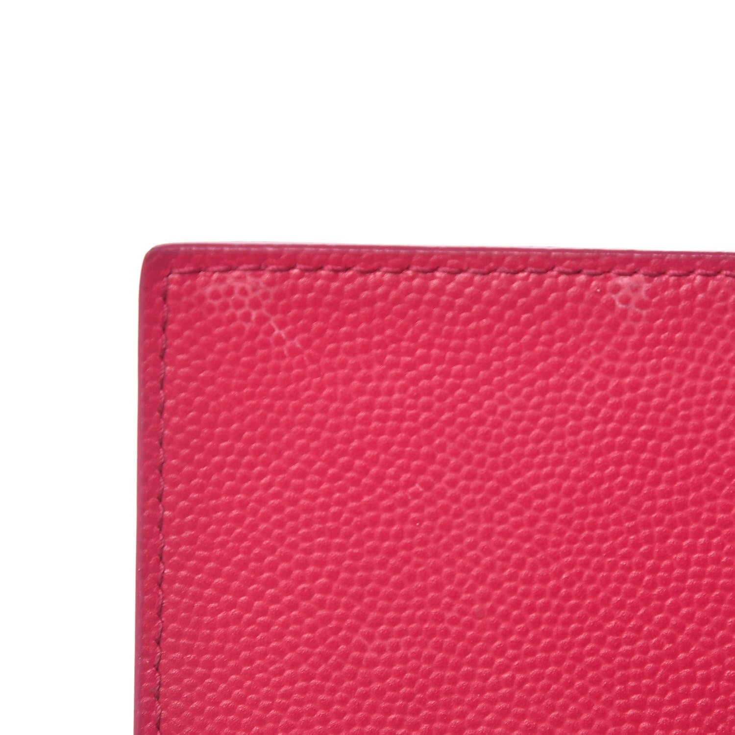 Saint Laurent Grain De Poudre Classic Monogram Cassandre Wallet Fuchsia 35 of 38