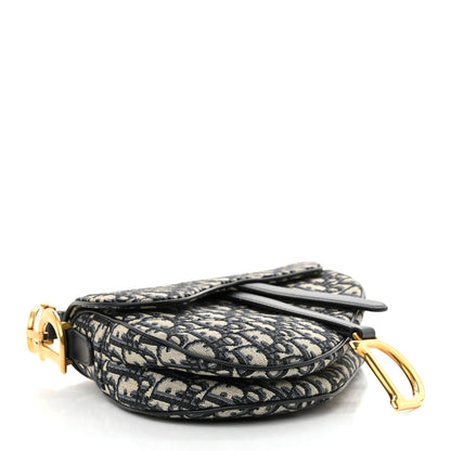 Christian Dior Oblique Saddle Bag Blue 4 of 10