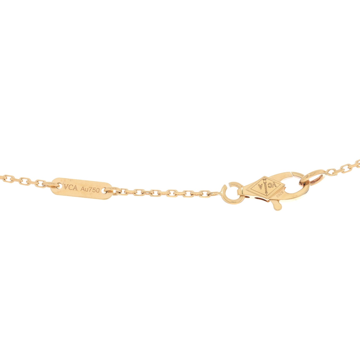 Van Cleef & Arpels 18K Yellow Gold Diamond Mini Frivole Pendant Necklace 5 of 5