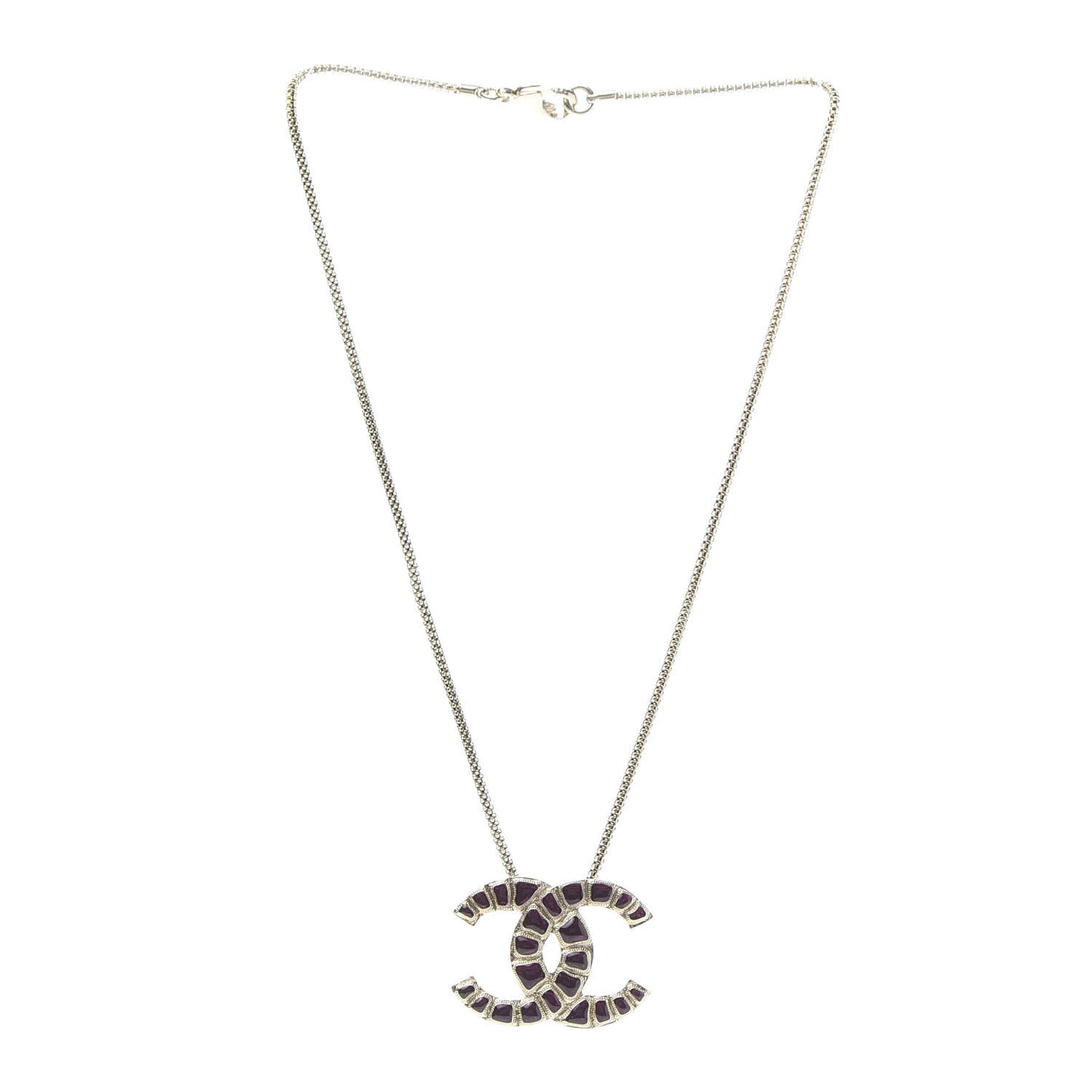 Resin Along The Nile CC Pendant Necklace Gold Purple