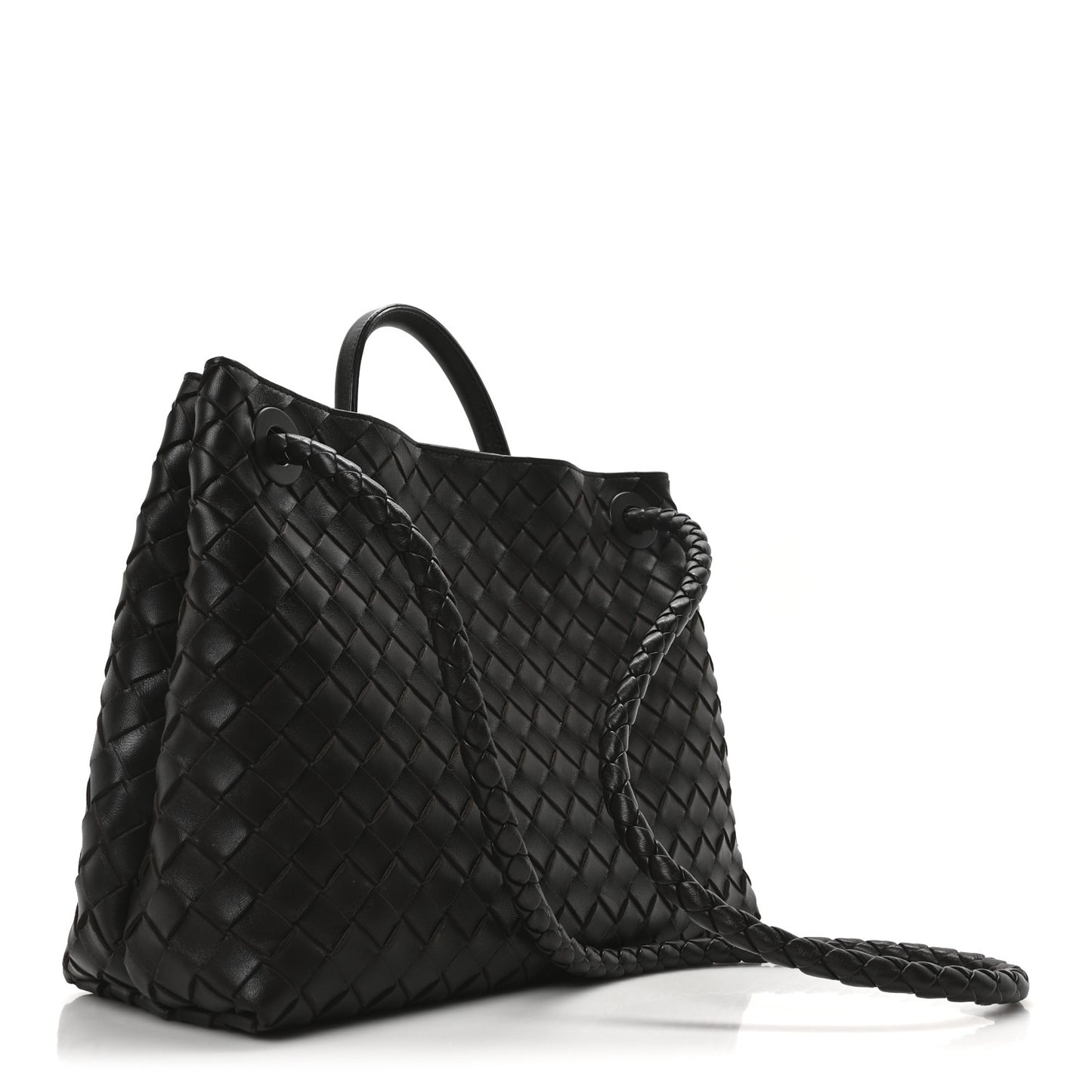 Nappa Intrecciato Medium Andiamo Shoulder Bag Fondant