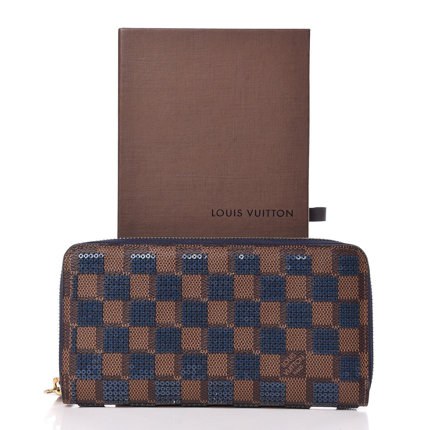 Louis Vuitton Damier Paillettes Zippy Wallet Blue 9 of 9