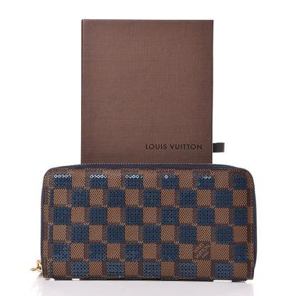 Louis Vuitton Damier Paillettes Zippy Wallet Blue 9 of 9