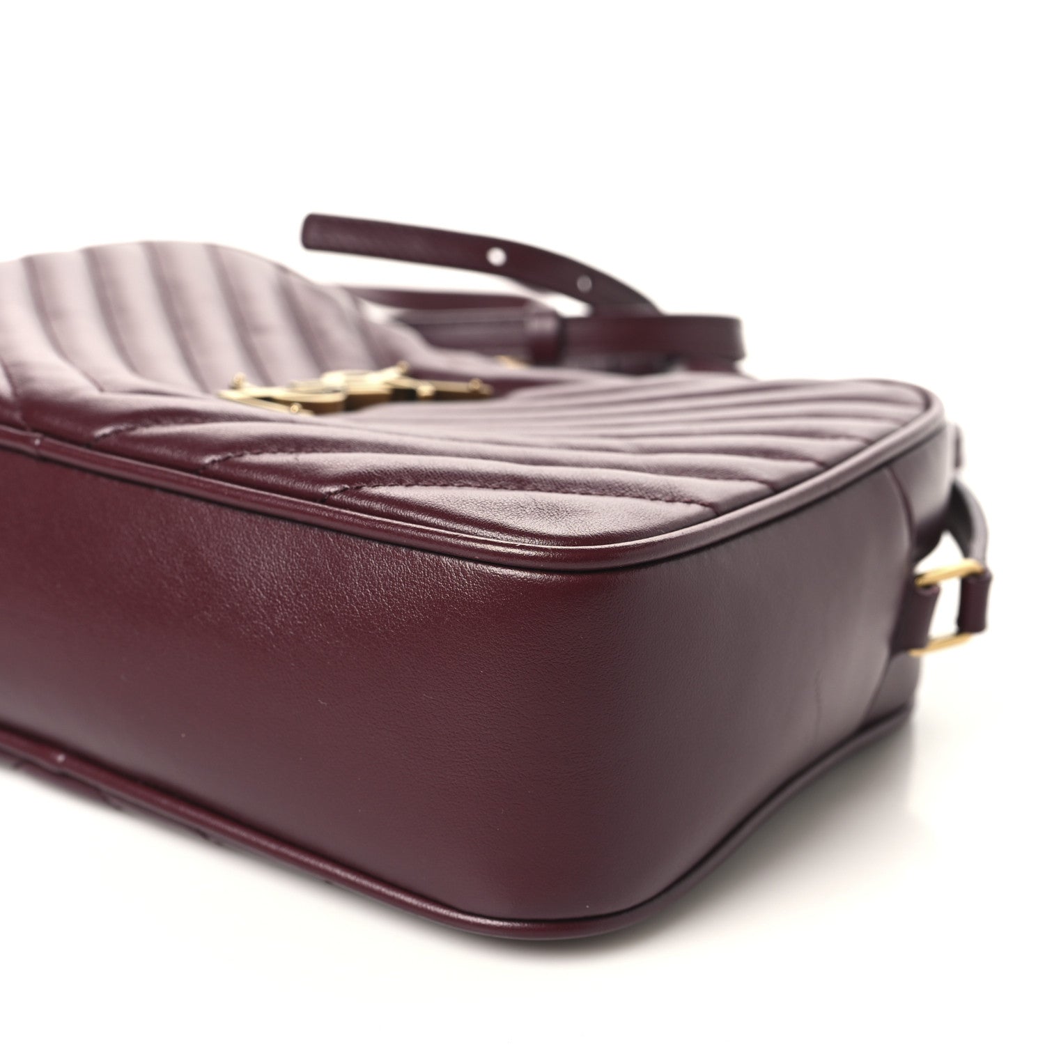 Saint Laurent Calfskin Matelasse Monogram Lou Camera Bag Dark Legion Red 9 of 9