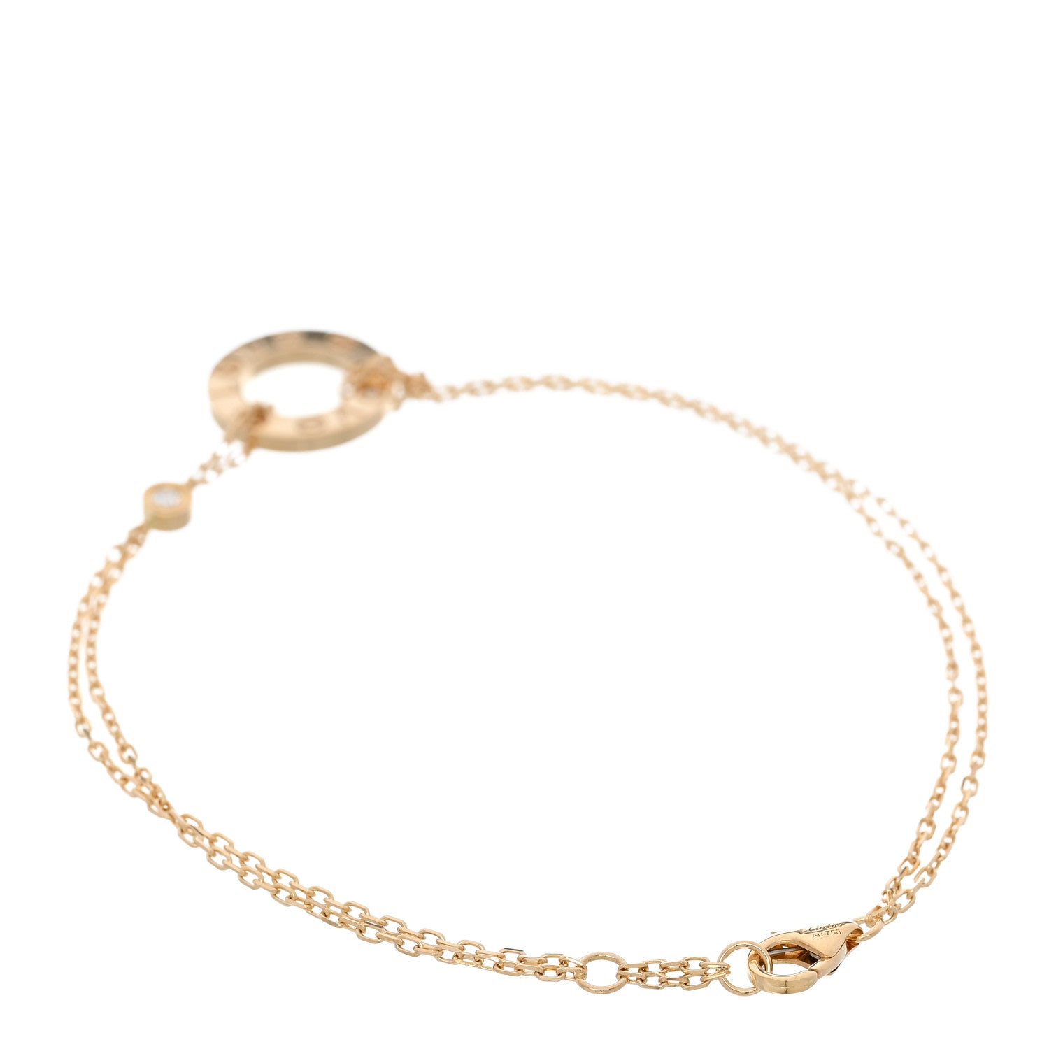 Cartier 18K Yellow Gold Diamond Love Bracelet 2 of 4