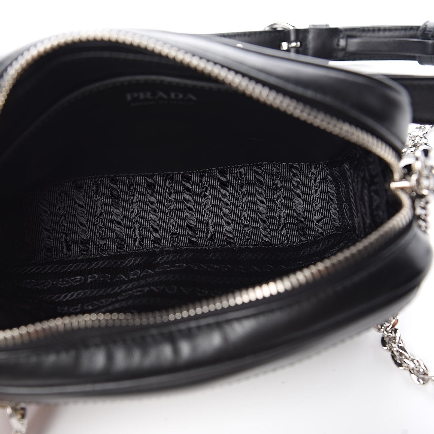Soft Calfskin Impunture Diagramme Belt Bag Black