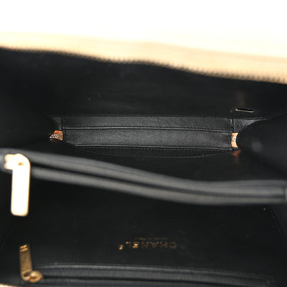 Chanel Caviar Quilted Medium CC Filigree Vanity Case Beige Black 5 of 13