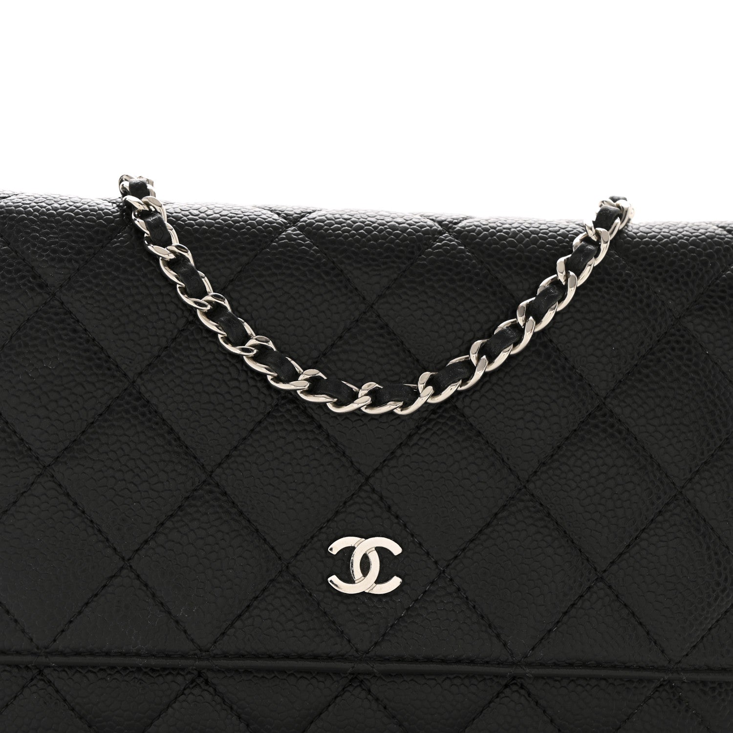 Chanel Caviar Quilted Wallet on Chain WOC Black 9 of 14