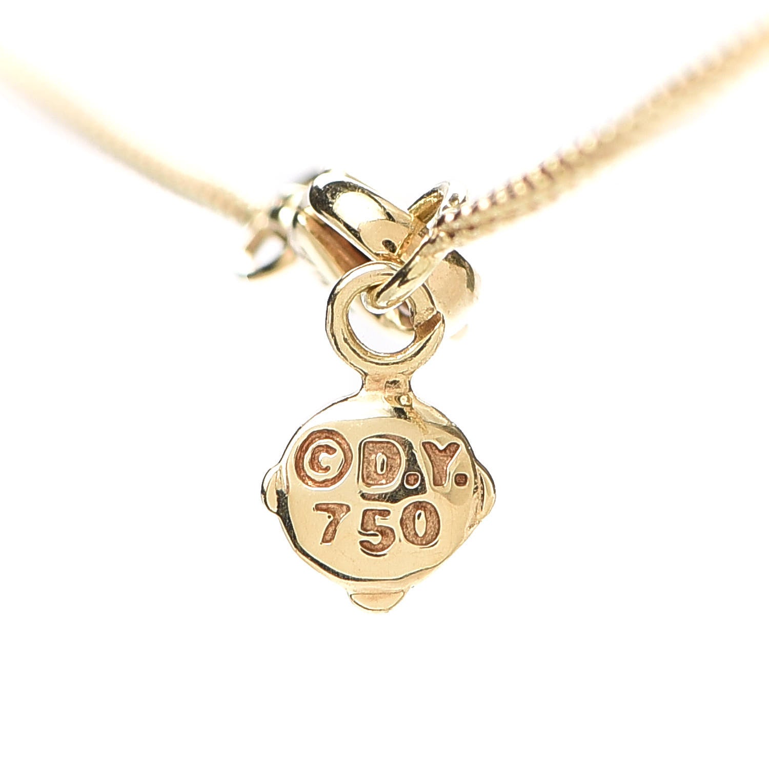 David Yurman 18K Yellow Gold Diamond Pave Extra-Small Belmont Pendant Necklace 5 of 5