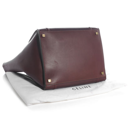 Celine Natural Calfskin Medium Phantom Luggage Burgundy 4 of 7