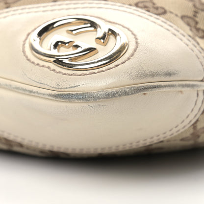 Gucci Monogram Medium New Britt Hobo Off White 21 of 21