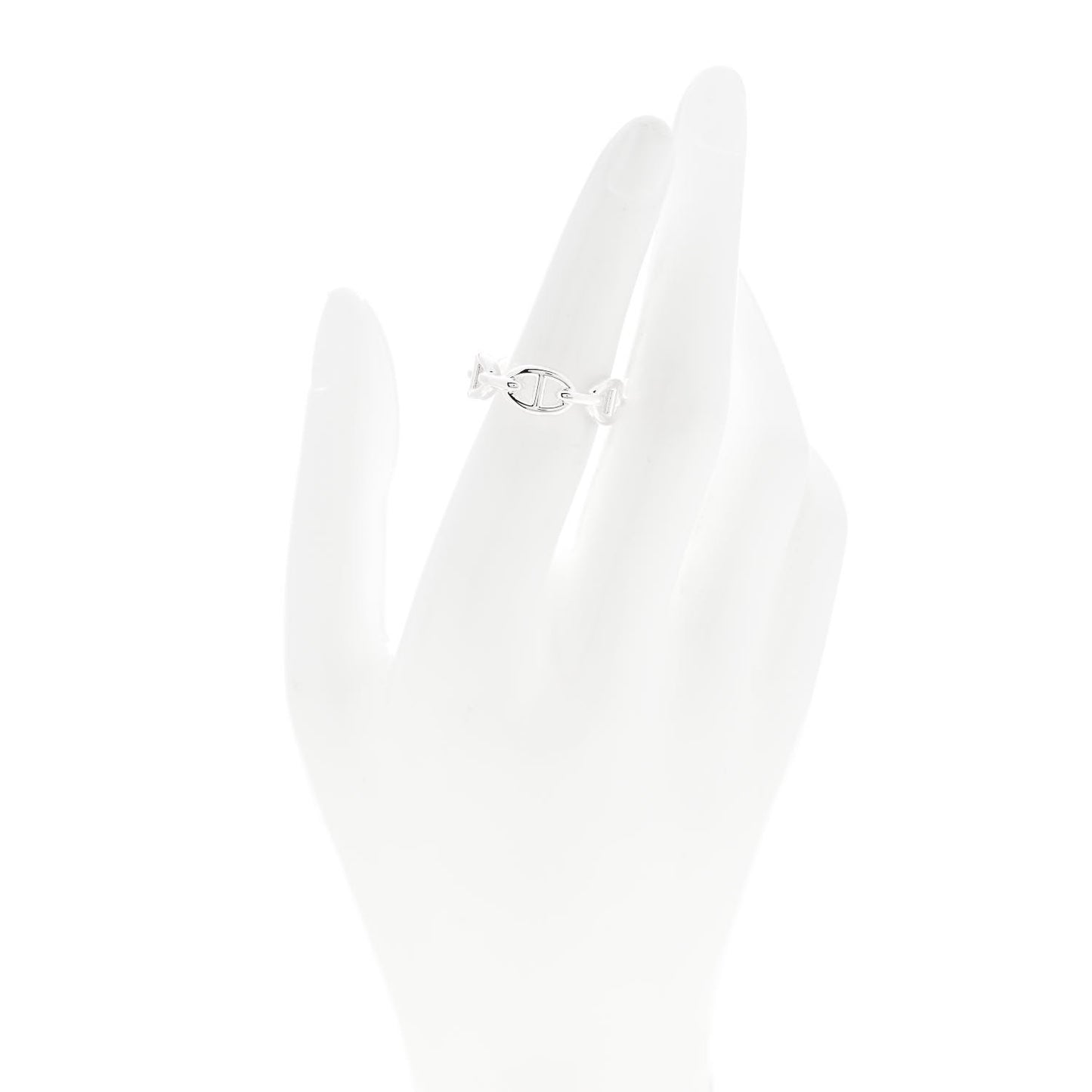 Sterling Silver PM Chaine d'Ancre Enchainee Band Ring 55 7.25