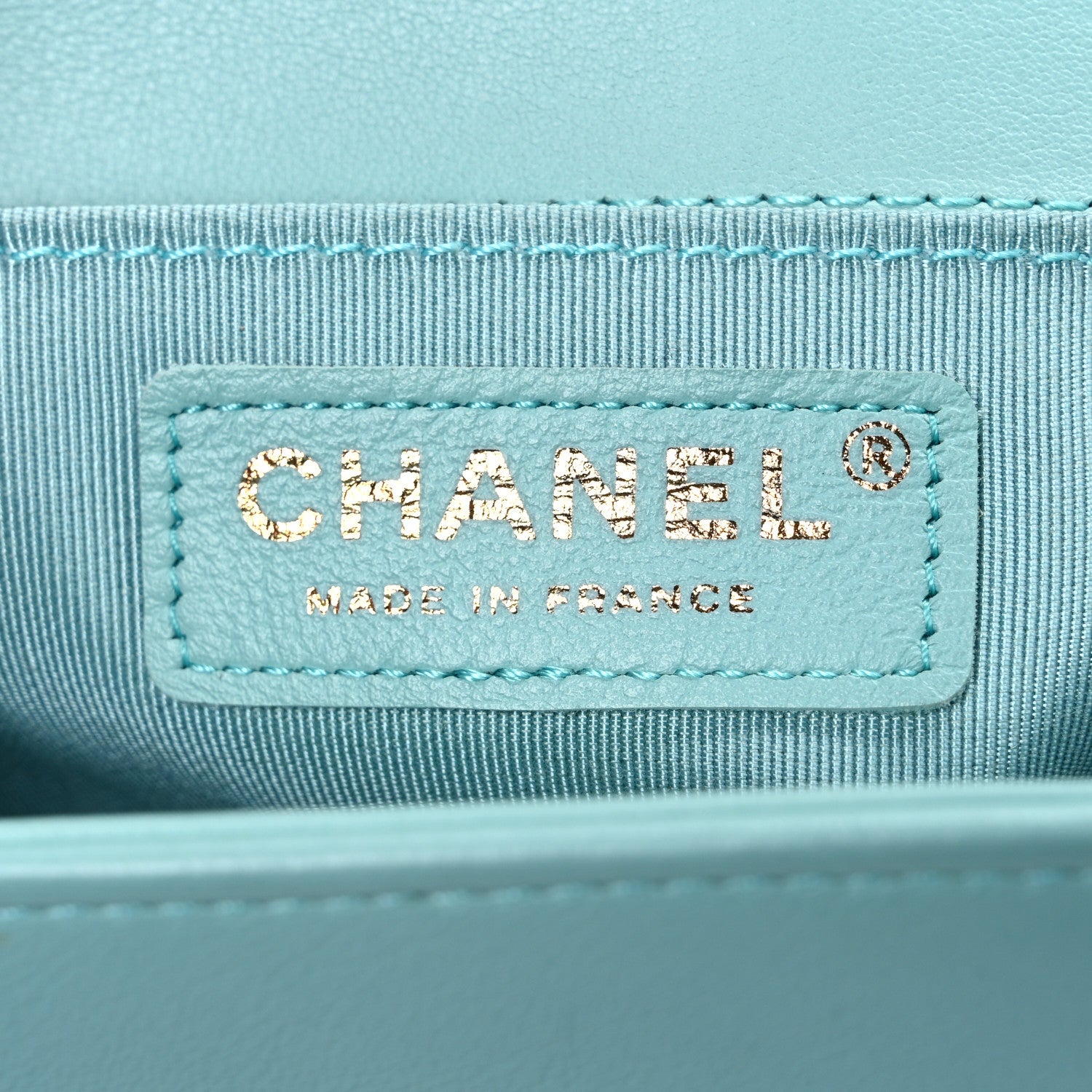 Chanel Lambskin Chevron Quilted Medium Boy Flap Turquoise 6 of 11