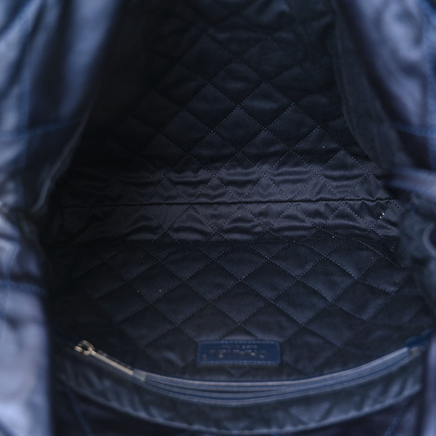 Chanel Metallic Calfskin Quilted Small Chanel 22 Navy Blue 6 of 12