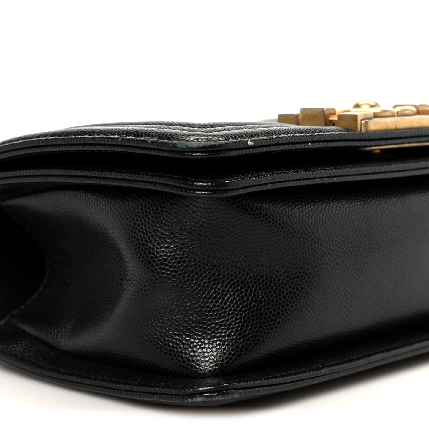 Caviar Quilted Small Boy Flap Black