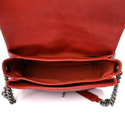 Chanel Caviar Quilted Medium Rock In Rome Single Flap Red 4 of 26