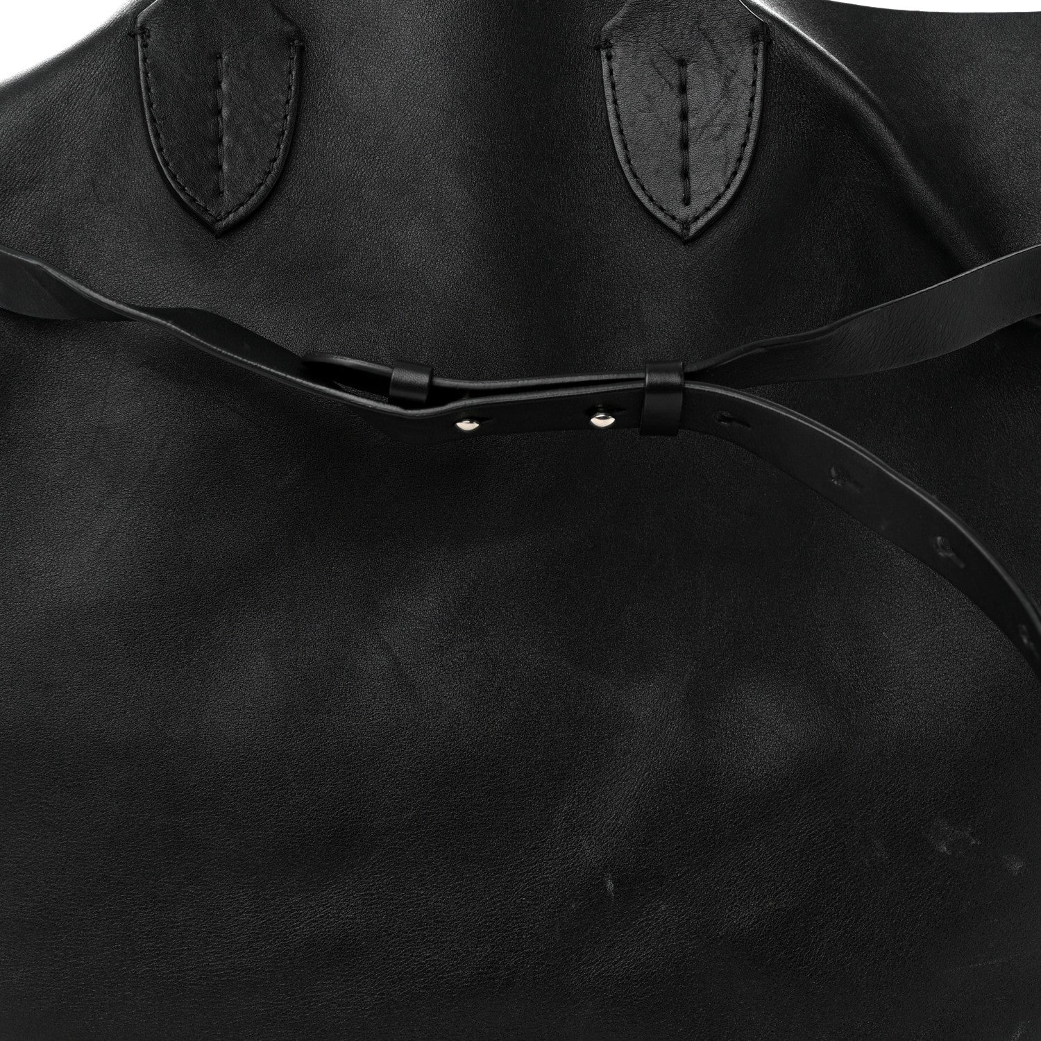 Burberry Calfskin Large Belt Tote Black 8 of 13