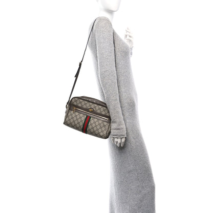 Gucci GG Supreme Monogram Web Small Ophidia Shoulder Bag Brown 2 of 10