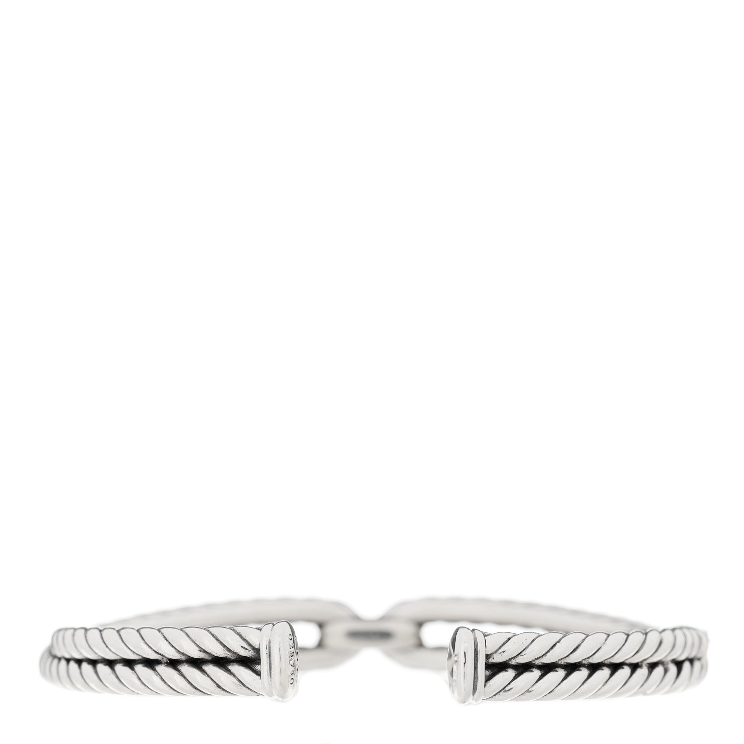 David Yurman Sterling Silver 18K Yellow Gold Cable Loop Bracelet 2 of 3