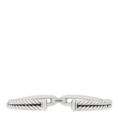 David Yurman Sterling Silver 18K Yellow Gold Cable Loop Bracelet 2 of 3