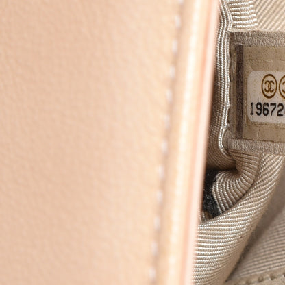 Chanel Patent Goatskin Quilted New Medium Boy Flap Beige Clair 7 of 15