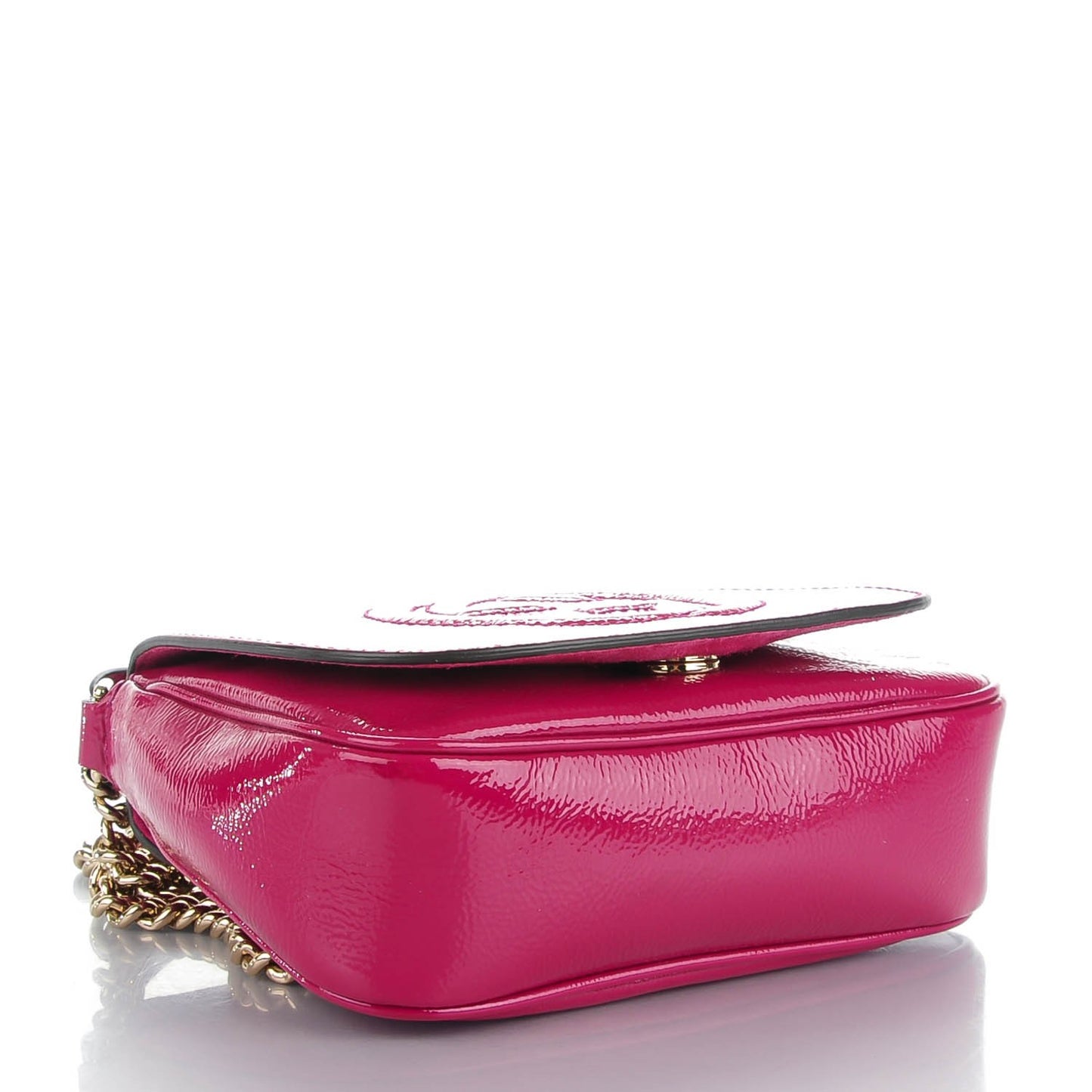 Vernice Naplack Small Soho Flap Crossbody Bright Bougainvillea
