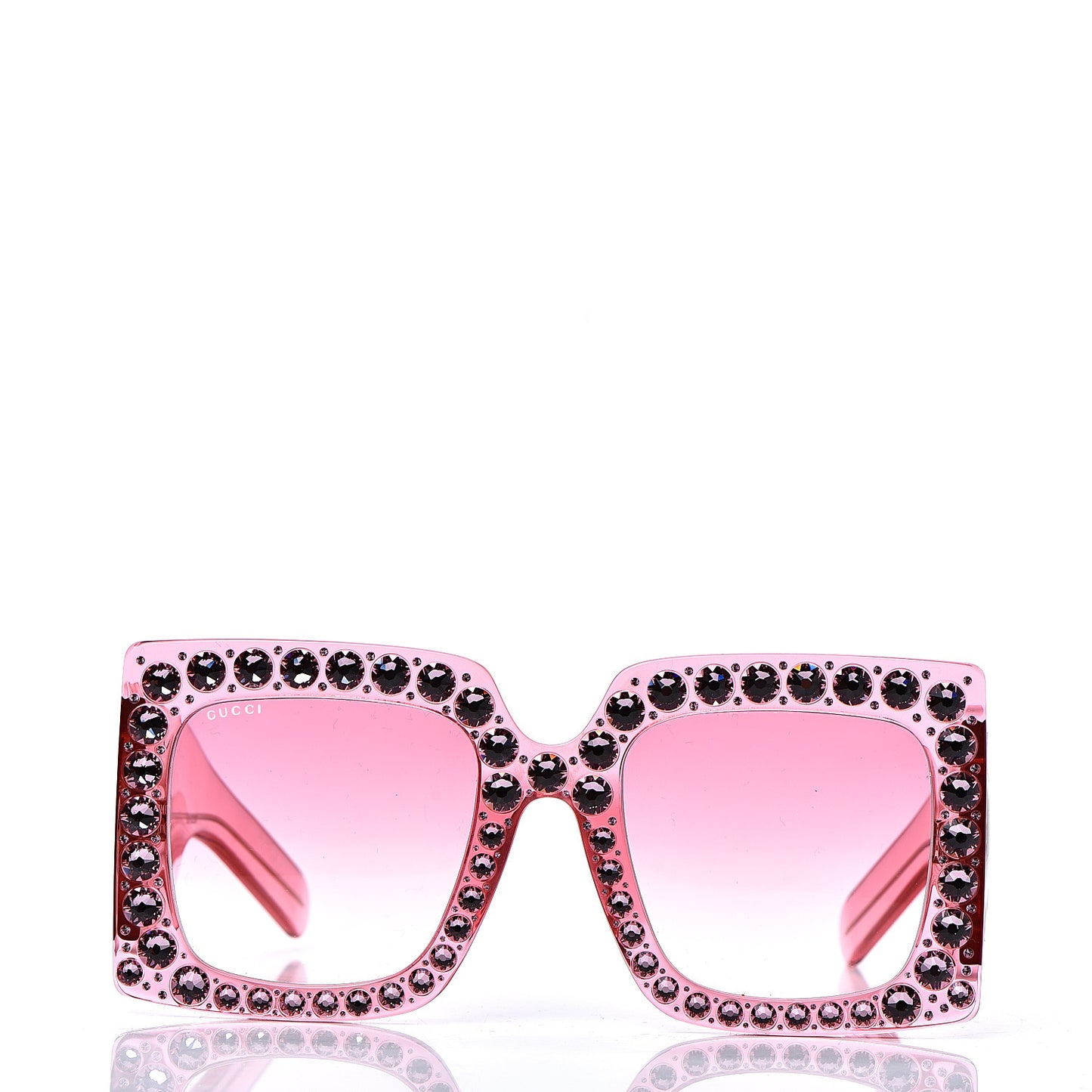 Acetate Crystal Oversize Sunglasses GG0148S Pink