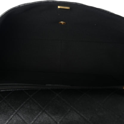 Chanel Grained Calfskin Quilted XXL Travel Flap Bag Black 5 of 10