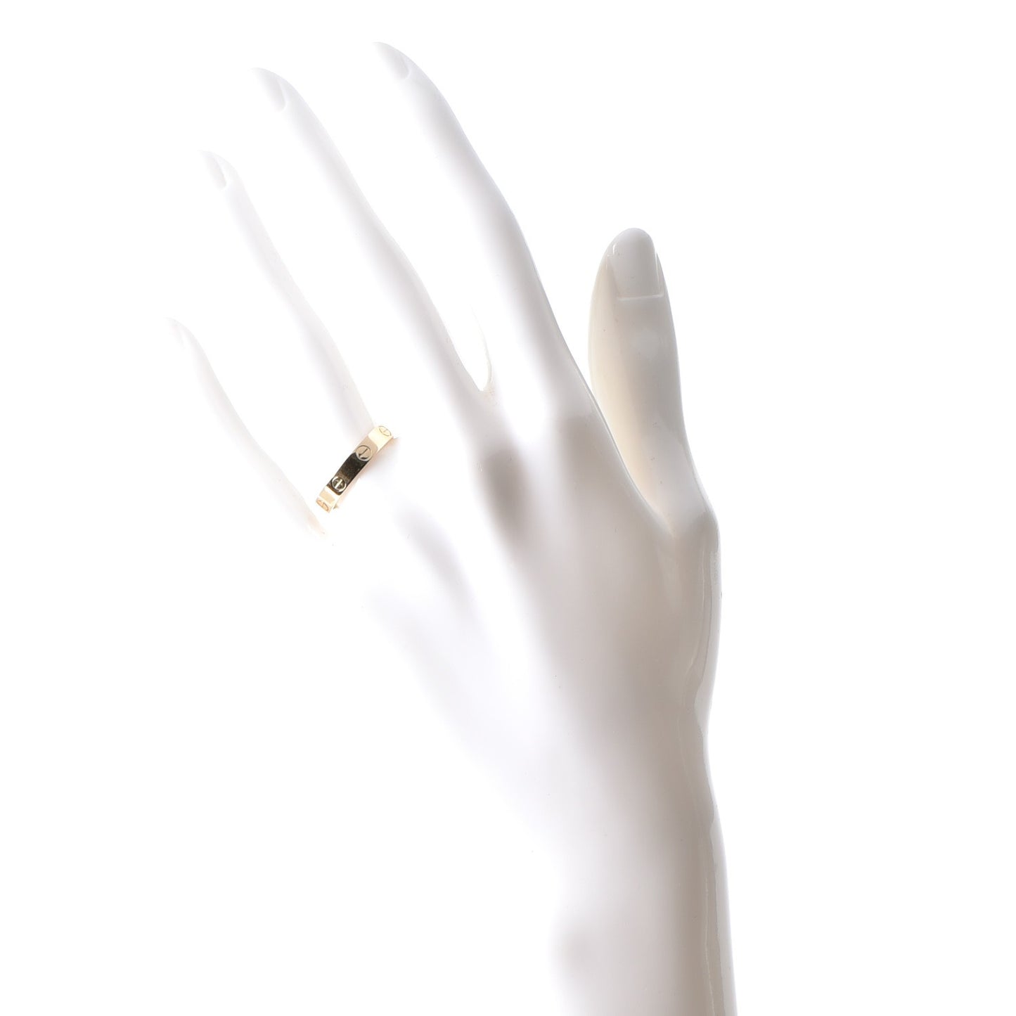 18K Yellow Gold 3.5mm LOVE Wedding Band Ring 55 7.25