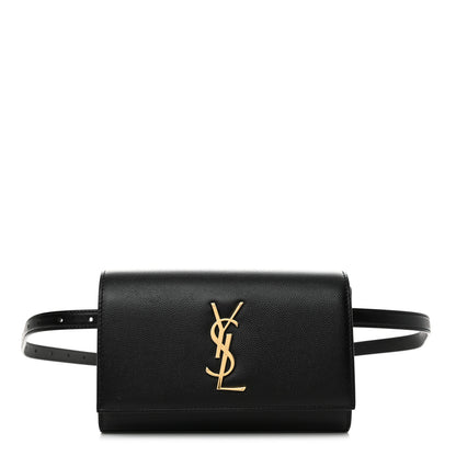 Saint Laurent Grain De Poudre Monogram Kate Belt Bag Black 1 of 11