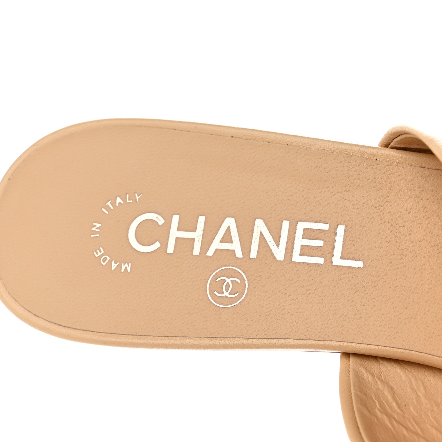 Hermes Chanel Lambskin Jeweled Mules 40 Beige 7 of 9