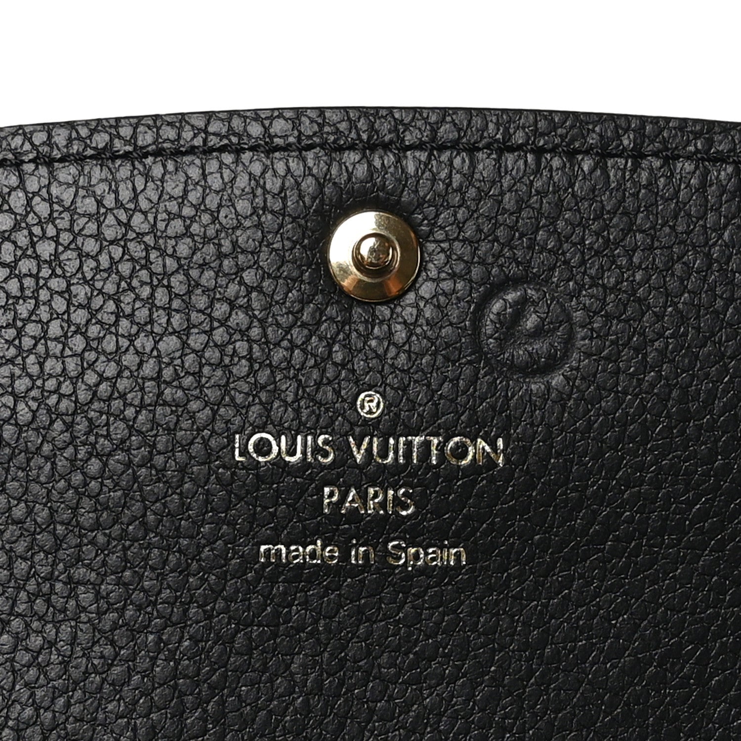 Louis Vuitton Empreinte Monogram Giant Emilie Wallet Black Beige 5 of 6
