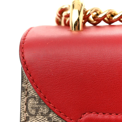Gucci GG Supreme Monogram Calfskin Medium Padlock Shoulder Bag Beige Hibiscus Red New Rosette 16 of 16