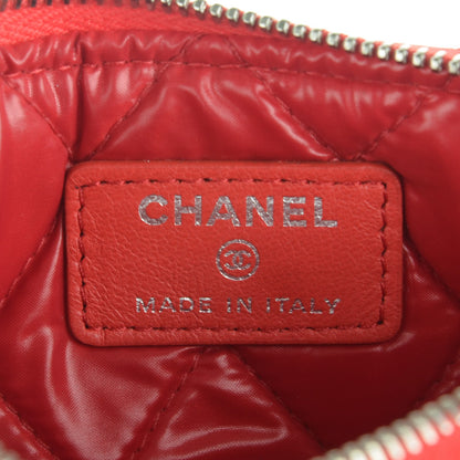 Chanel Patent Quilted Small Cosmetic Case Red 6 of 8