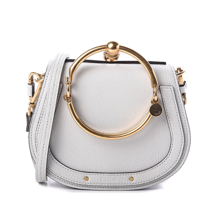 Chloe Calfskin Suede Small Nile Bracelet Bag Airy Grey 1 of 7