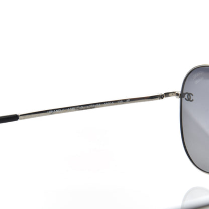 Chanel Polarized CC Aviator Sunglasses 4186-T-Q Silver 5 of 8