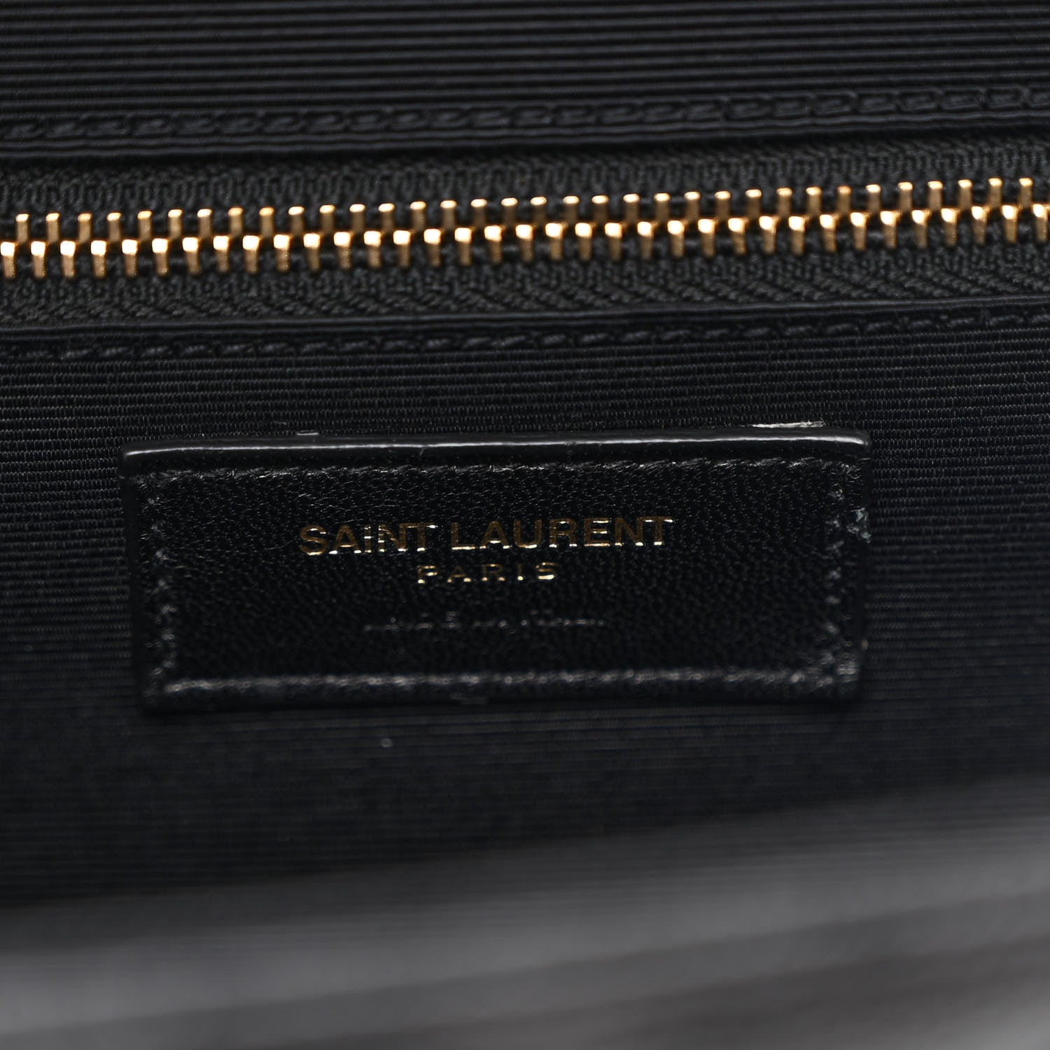 Saint Laurent Grain De Poudre Matelasse Chevron Large Monogram Satchel Black 5 of 9