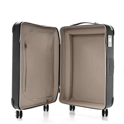 Hermes H Viking Canvas Taurillon Regate Cargo Rolling Trolley Luggage Ecru Black 4 of 9