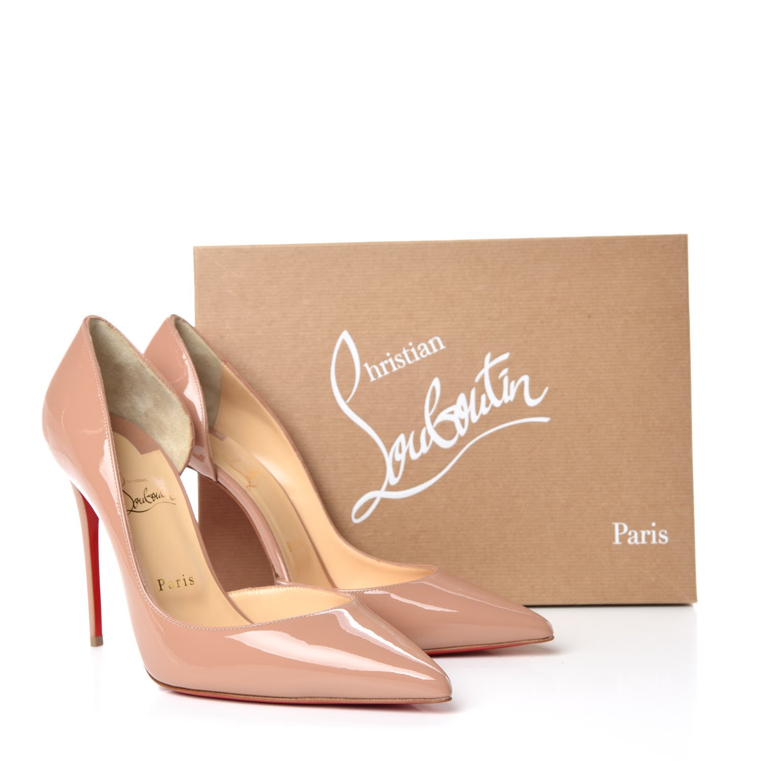 Christian Louboutin Patent Iriza 100 Pumps 40.5 Nude 8 of 8