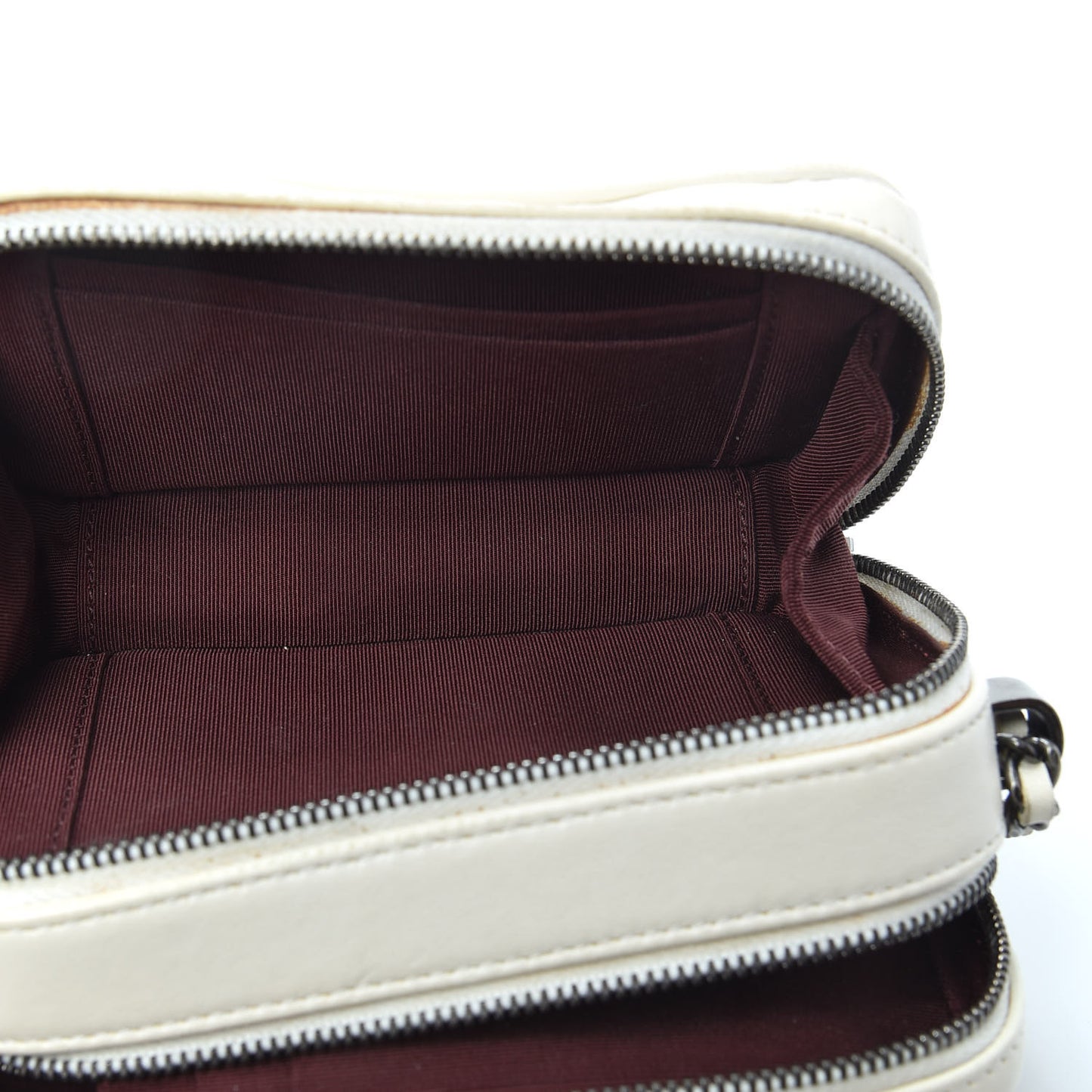 Lambskin Quilted Mini Coco Boy Camera Bag White