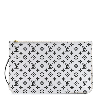 Louis Vuitton Monogram Giant Neverfull MM GM Pochette White 1 of 6