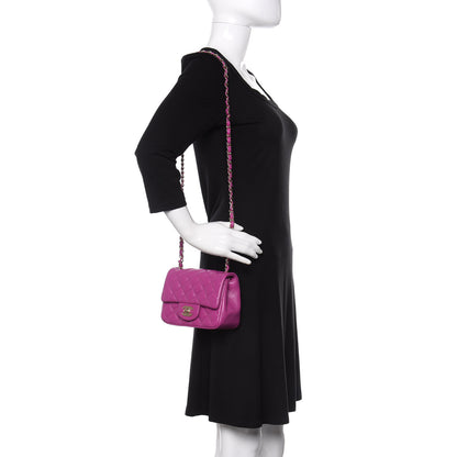 Chanel Lambskin Quilted Mini Square Flap Purple 2 of 10