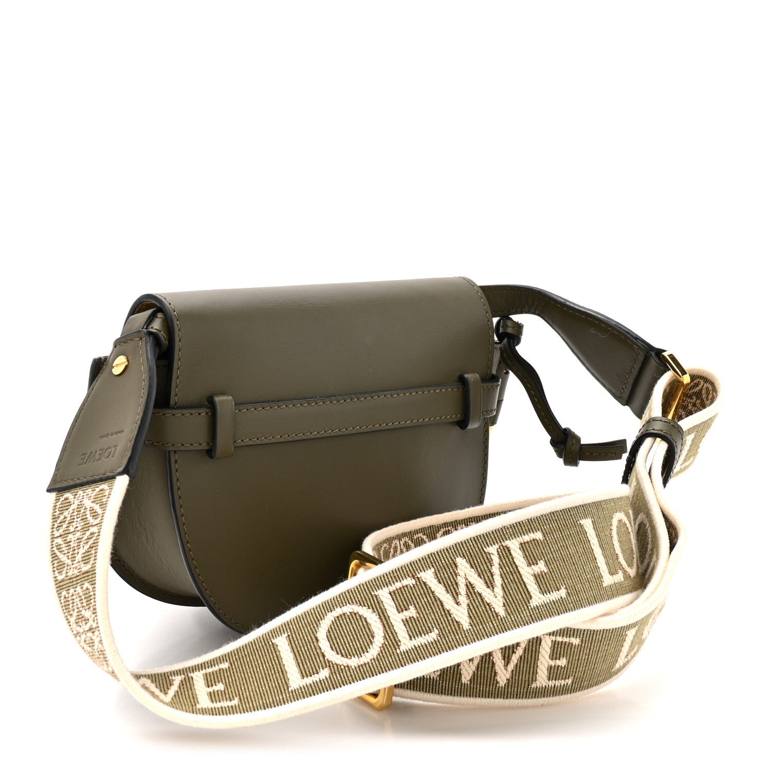 Loewe Calfskin Jacquard Mini Gate Dual Bag Autumn Green 3 of 11