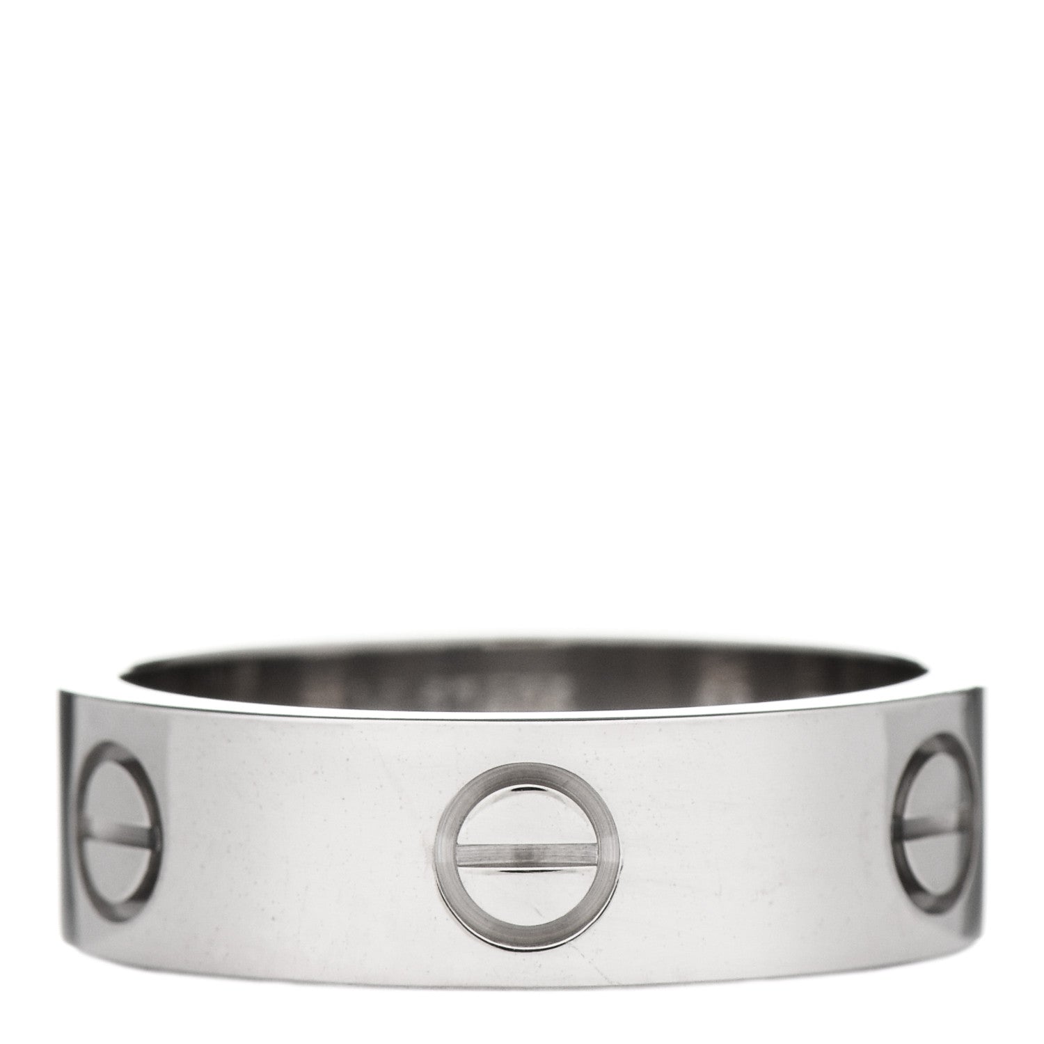 Cartier 18K White Gold 5.5mm LOVE Ring 58 8.25 1 of 4