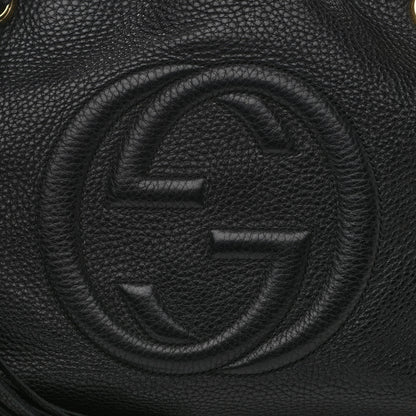 Gucci Pebbled Calfskin Medium Soho Chain Shoulder Bag Black 8 of 11